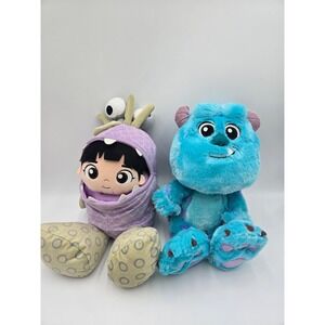 Disney Monsters Inc Sulley and Boo Big Feet Plush Stuffed Animal Set Pixar